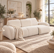 DIVANO Modulare trasformabile in letto, 3 moduli, velluto a coste beige