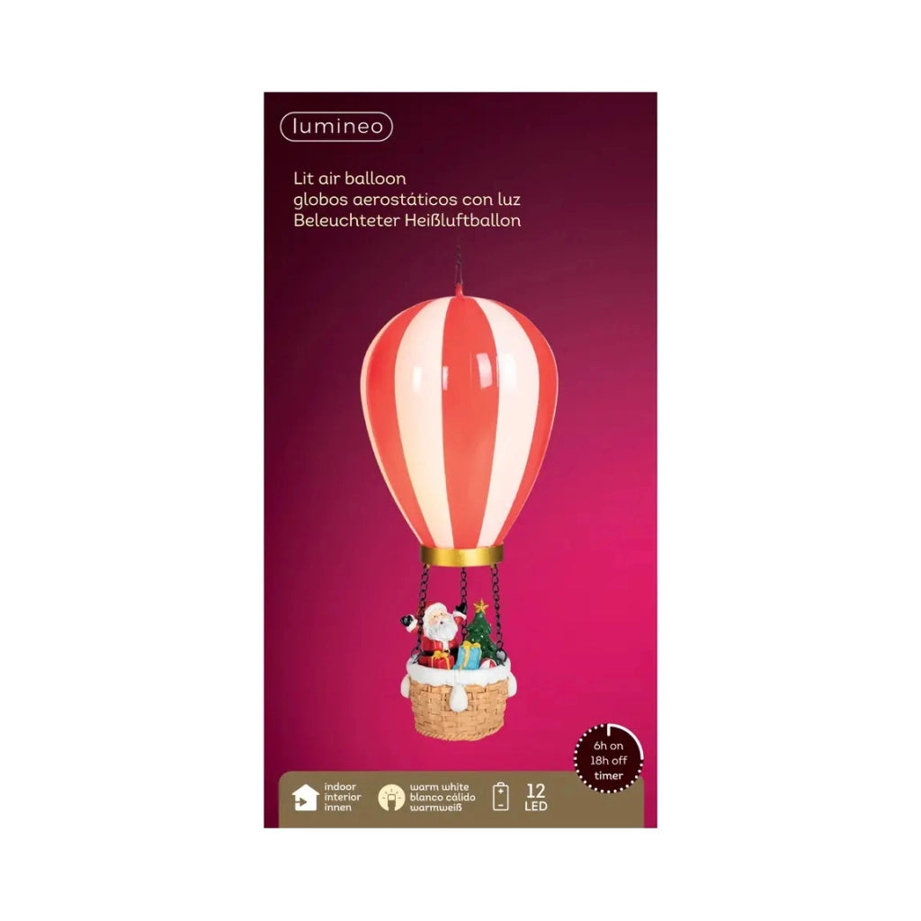 Mongolfiera decorativa con LED Ø14,5 × H27,5 cm