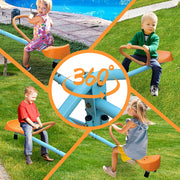 GIOCO A BILICO 182,88 cm per 4 bambini in ferro e plastica blu e arancione