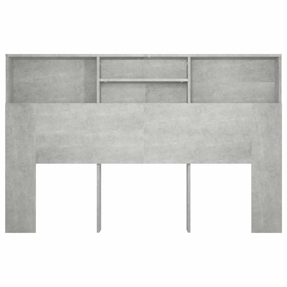 Testiera con Scomparti Grigio Cemento 160x19x103,5 cm