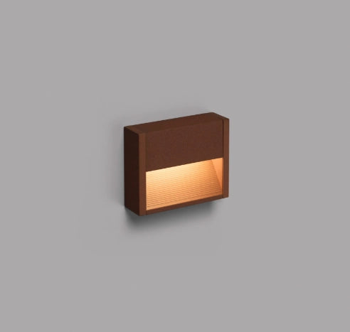 GRADA 1, Lampada a Muro a LED per Esterni, Faro Barcelona Colore: Marrone