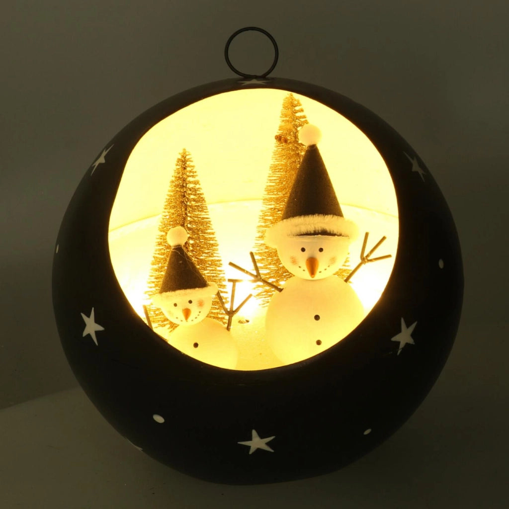 Sfera metallo led blu cm ø22h22