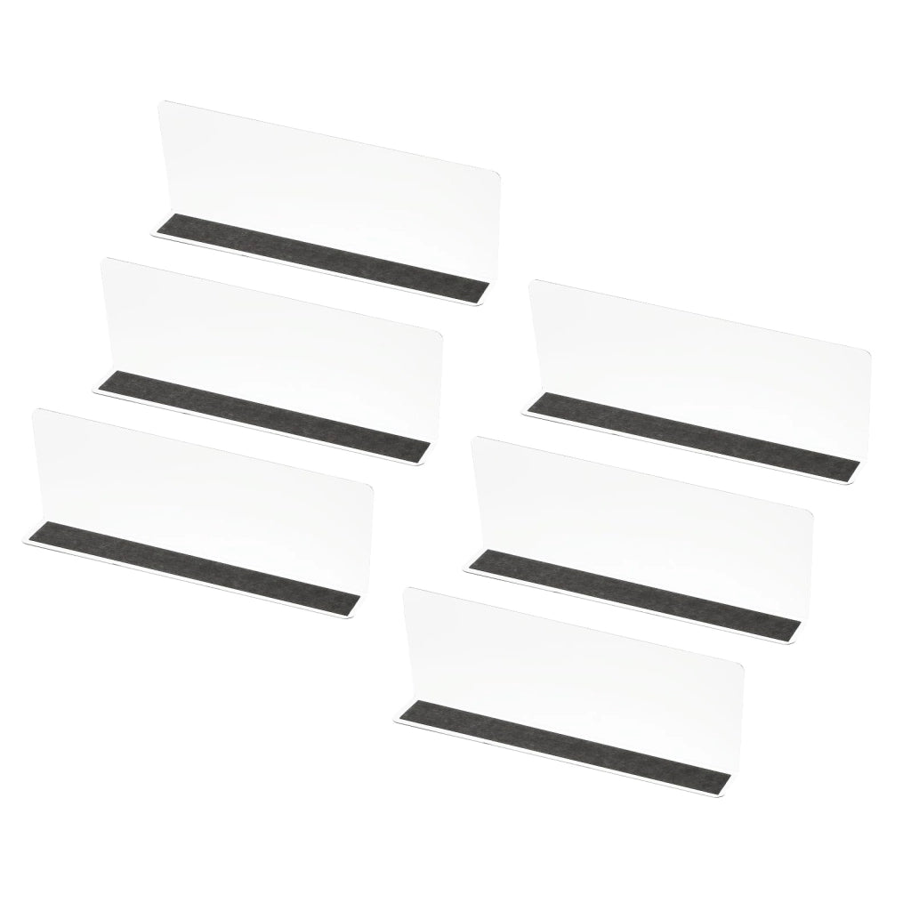 6 regolatori per pannelli in acrilico, dimensioni 11x1,57x3,9 pollici, a forma di L, con magnete