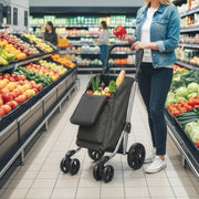 Carrello della spesa pieghevole da 46 l grigio scuro
