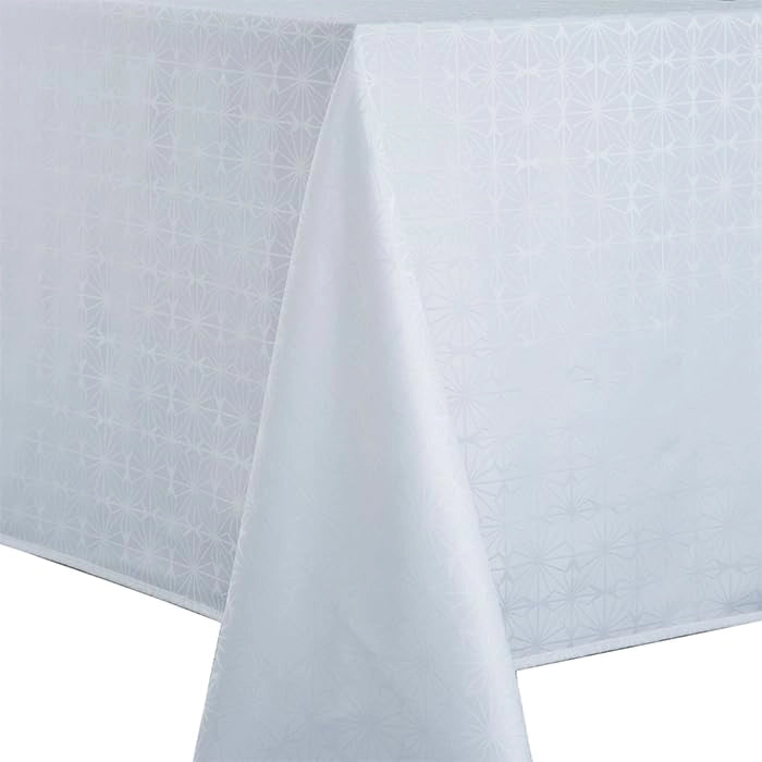 Tovaglia damascata, Venezia, bianca, 160x250 cm, rettangolare