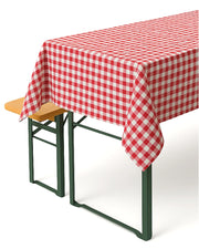 Tovaglia a quadretti, 80x80 cm, rosso e bianco, 100% cotone