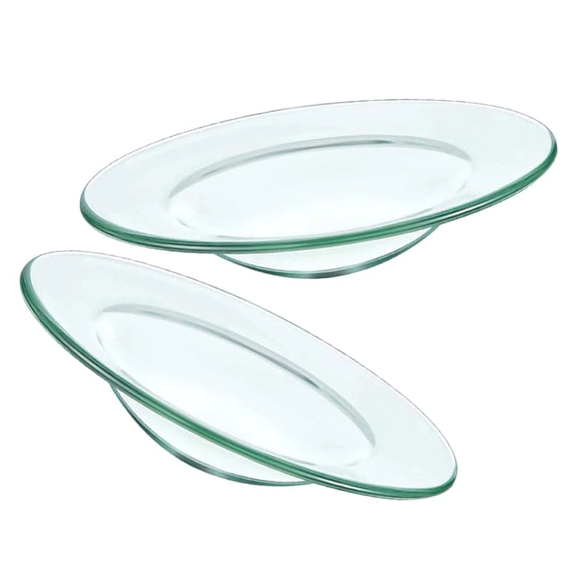 Set di 2 ciotole in vetro per cera profumata, diametro 10 cm, ideali come ricambio per lampade aromatiche
