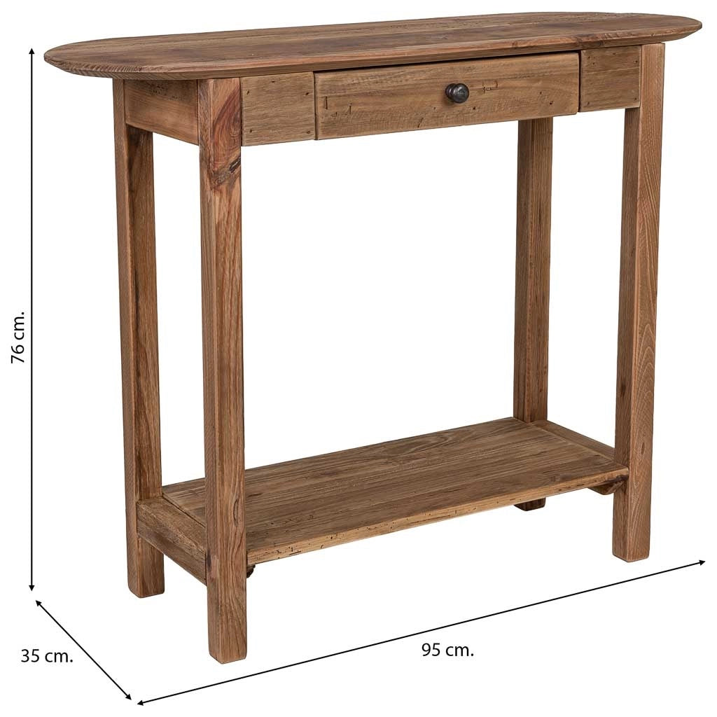 Mobile ingresso in legno marrone 95x35x76h cm