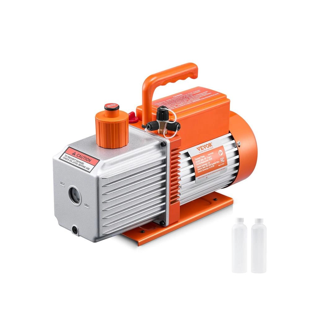 VP280 Pompa per Vuoto a Palette Rotanti 2 Stadi 9 CFM 750W per Sistemi HVAC Aria Condizionata Auto e Officina