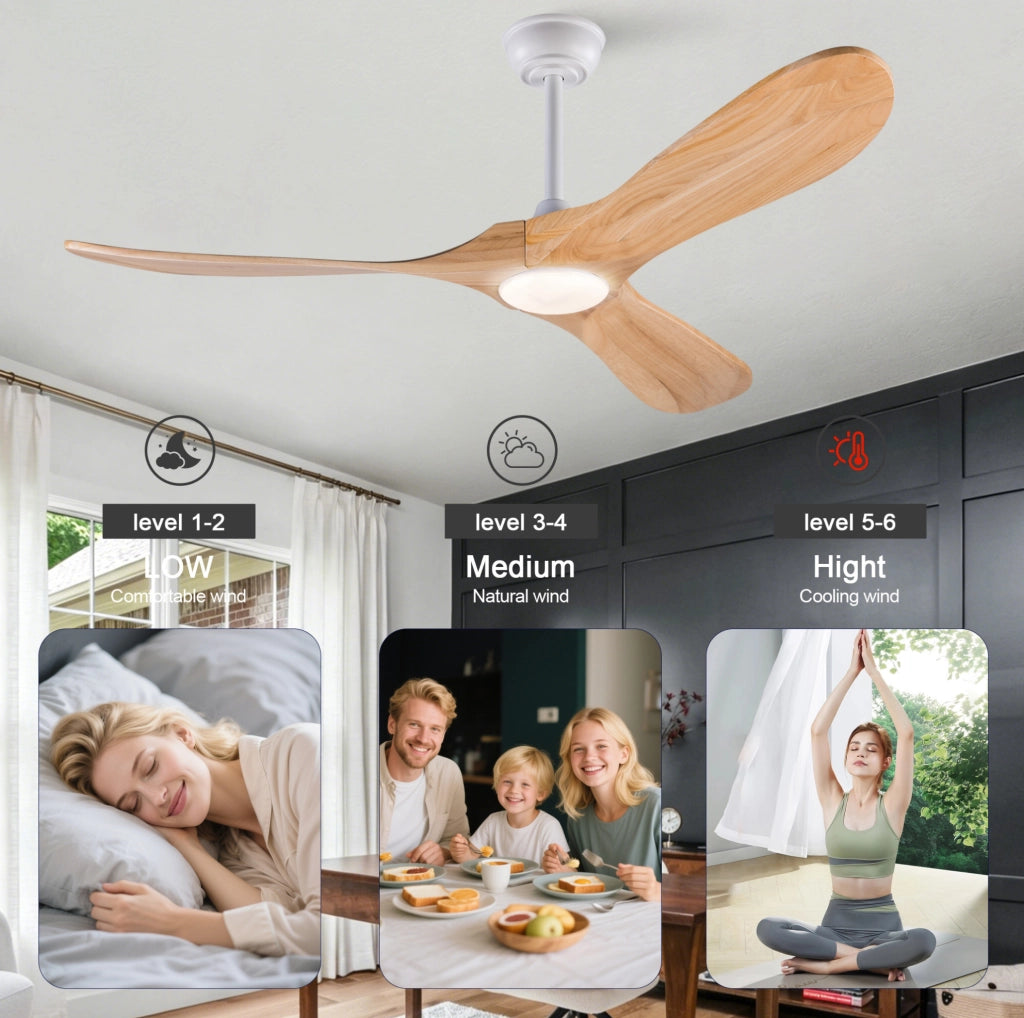 Ventilatore da soffitto da 52 pollici con luce e telecomando