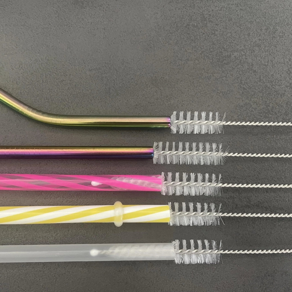 Set di 4 spazzole per la pulizia, lunghezza 27 cm, per cannucce