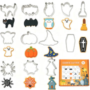 12 stampini per biscotti a tema Halloween, in acciaio inossidabile, di dimensioni da 4 a 9 cm