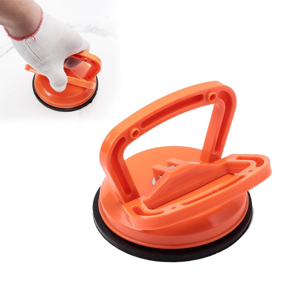 Saugheber, 1 pezzo, in plastica arancione, per piastrelle, laminato, vetro