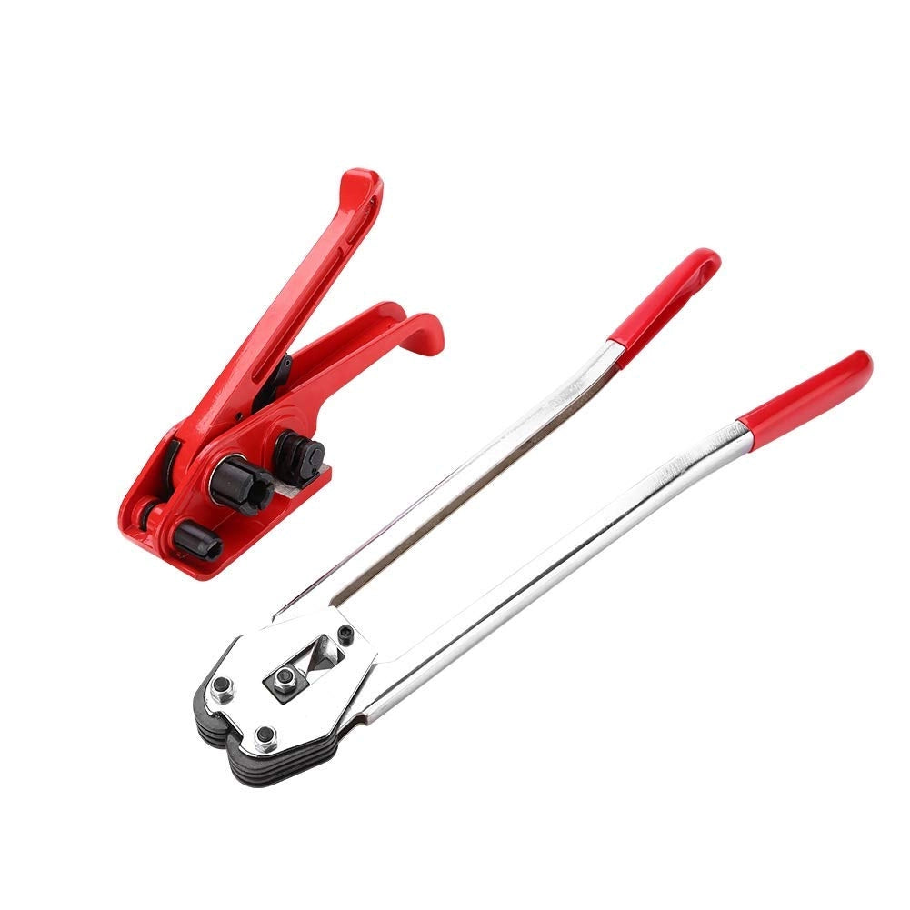 Kit per l'applicazione manuale di fascette, da 12 a 19 mm, per nastri in PP/PET, comprensivo di tensionatore e saldatrice