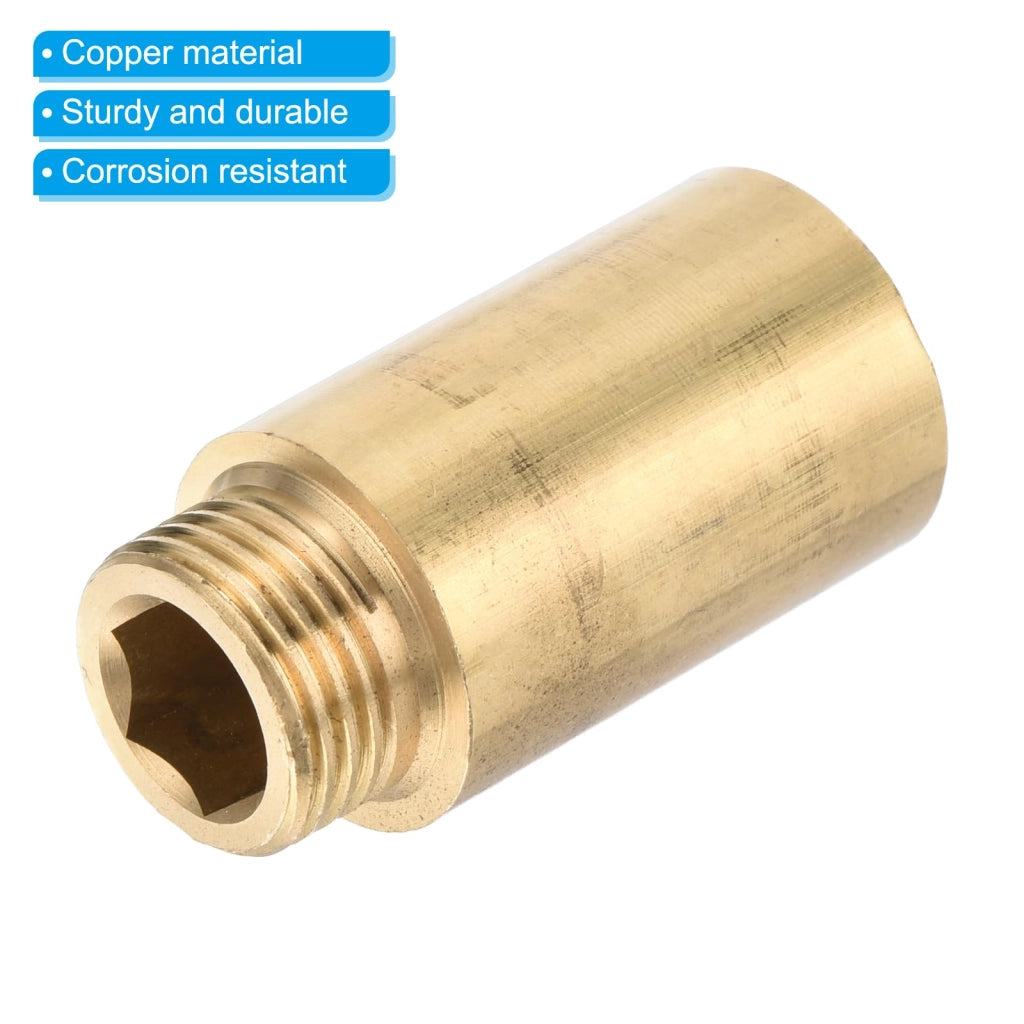 Prolunga per soffione doccia, 2 pezzi, in ottone, attacco G1/2, lunghezza 51 mm