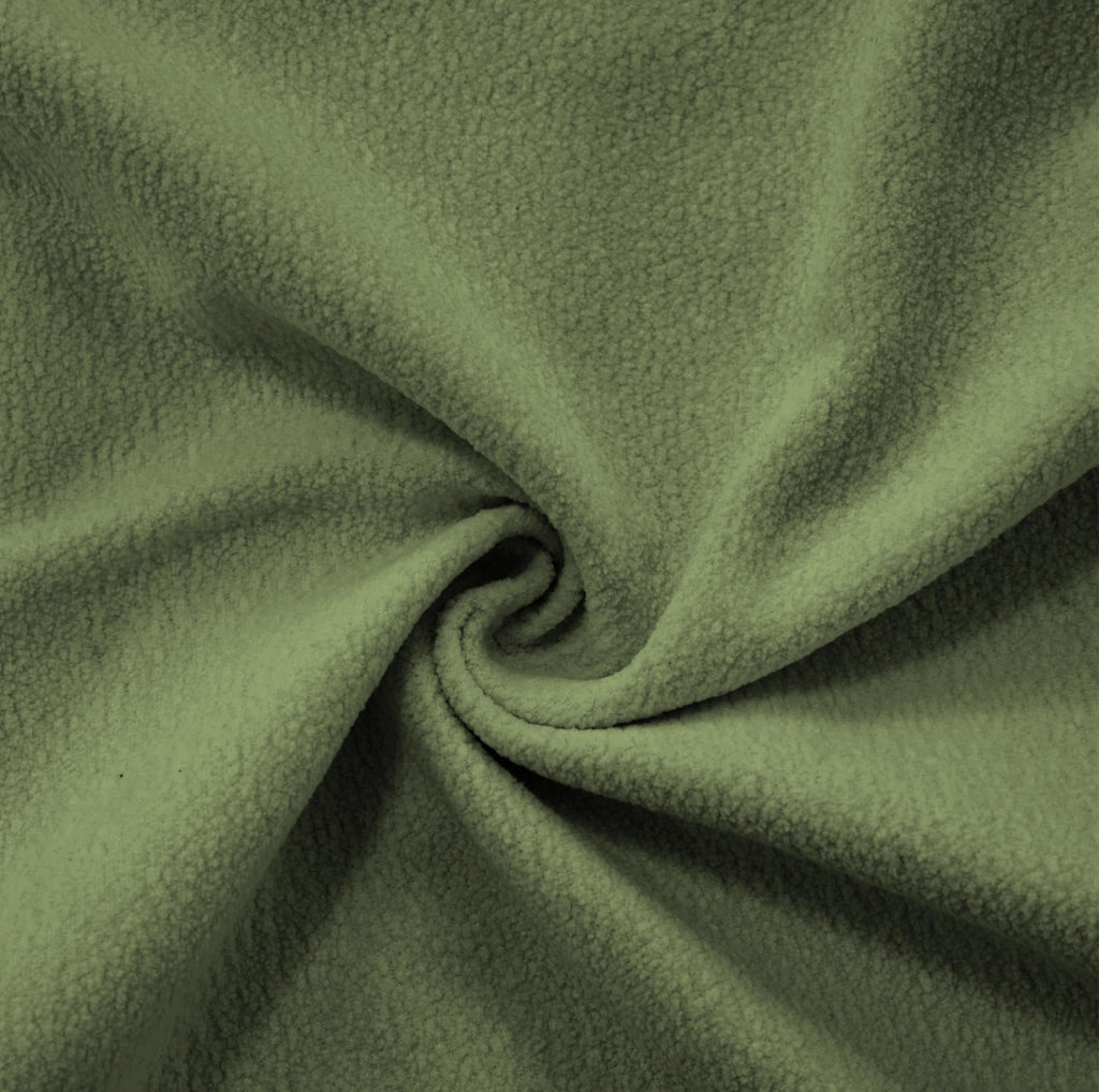 DIVANO Modulare 313x145x81 cm in ciniglia verde con pouf