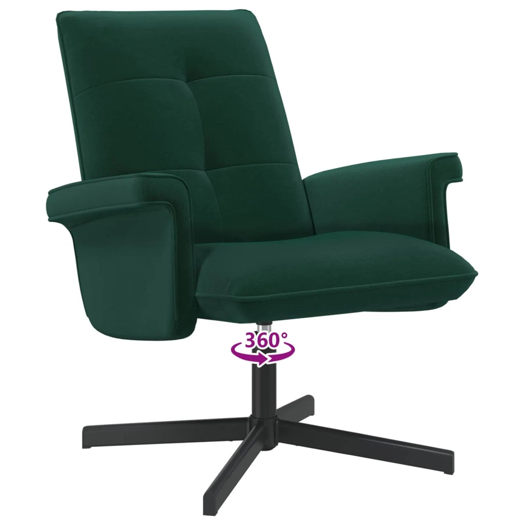 Sedia girevole Verde Scuro Velluto 42045587