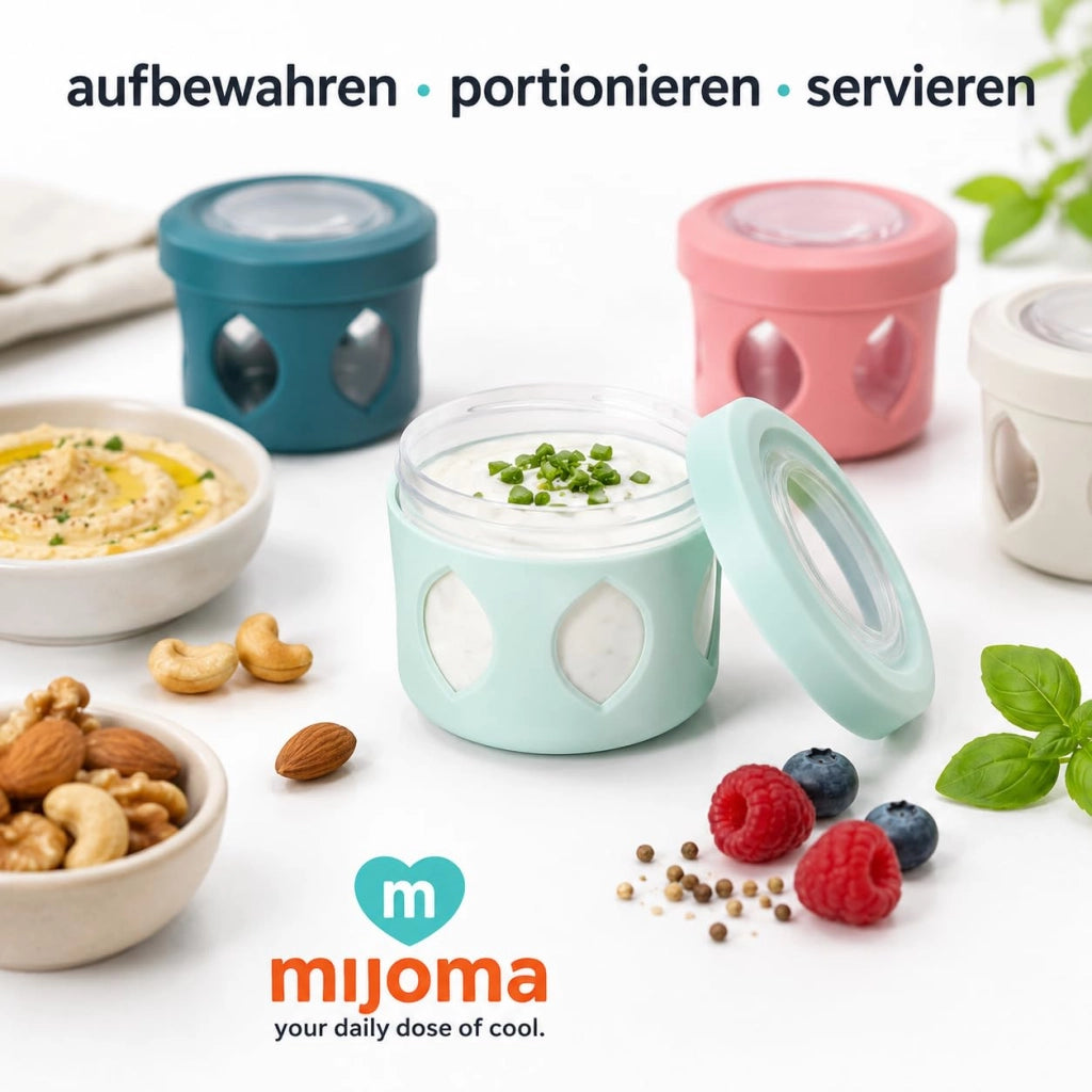Set di 8 contenitori piccoli da 115 ml, ideali per snack e salse