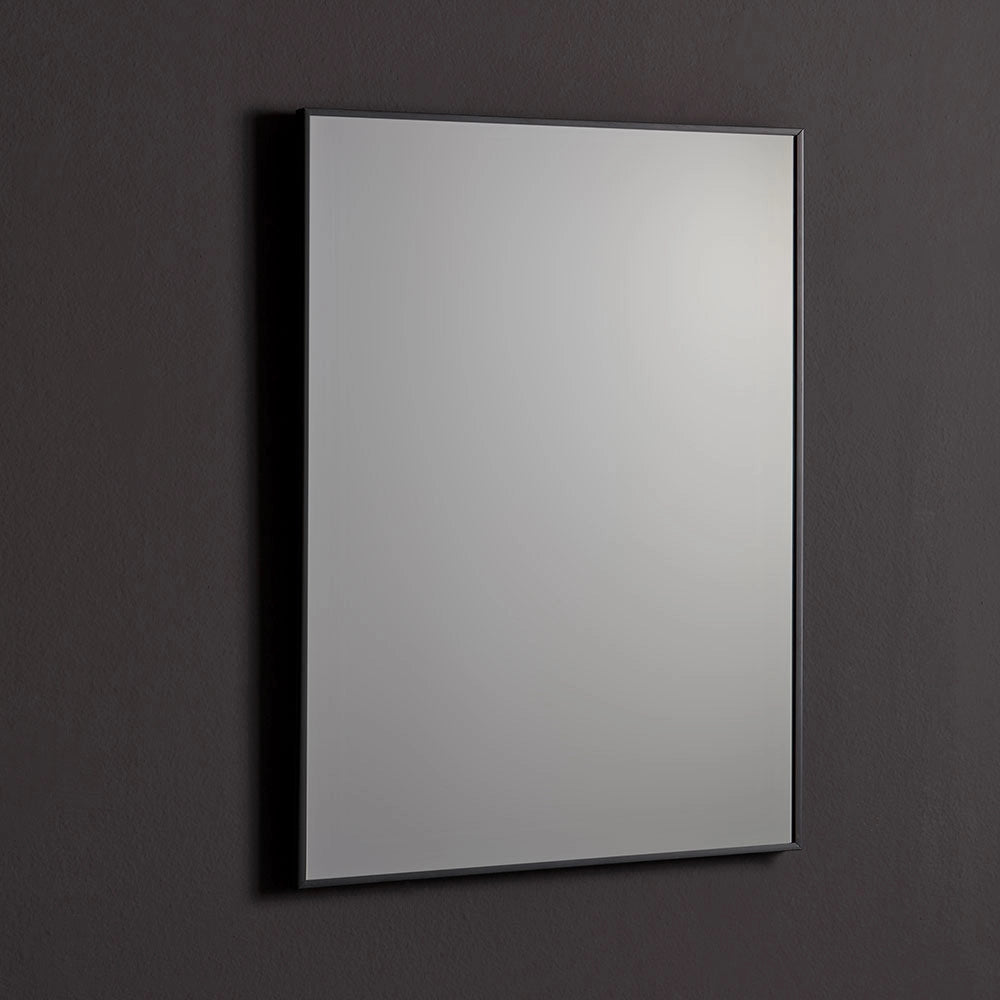 Specchio 60x80 con telaio in PVC nero opaco