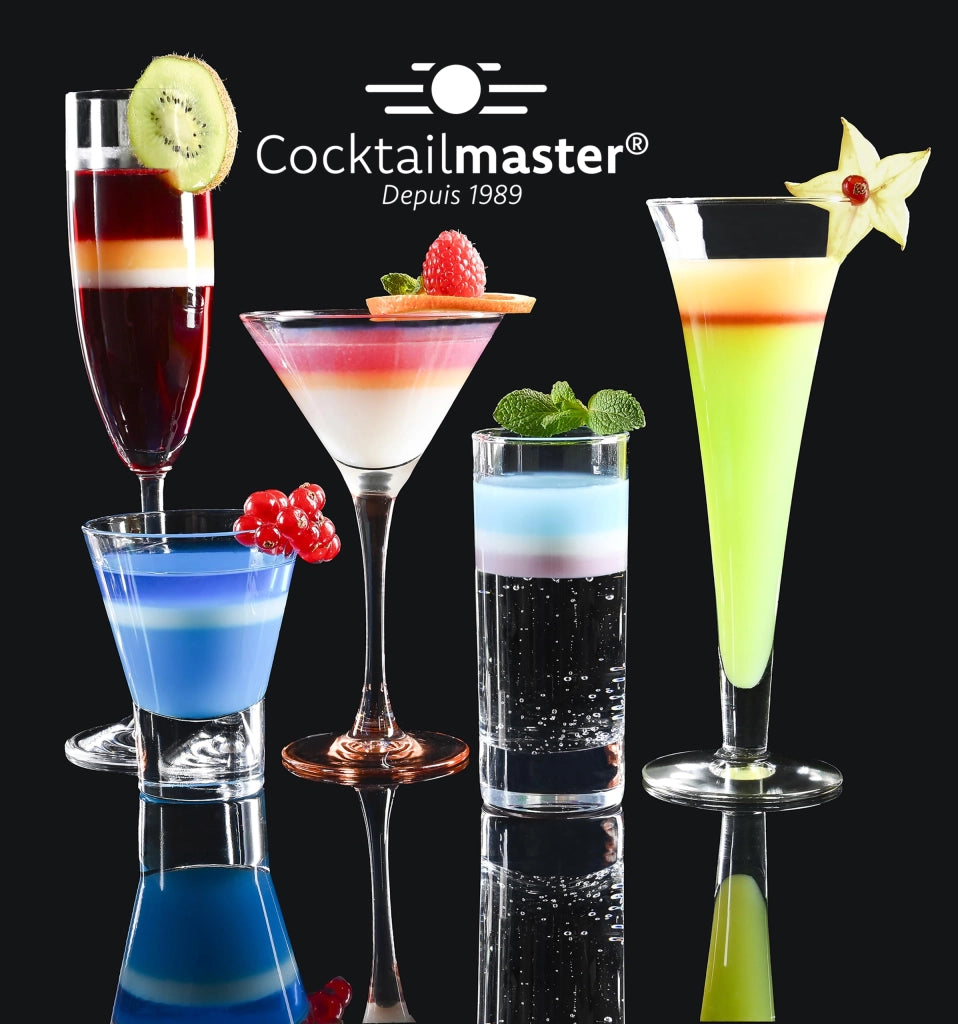 Miscelatore per cocktail multistrato, trasparente, in PP