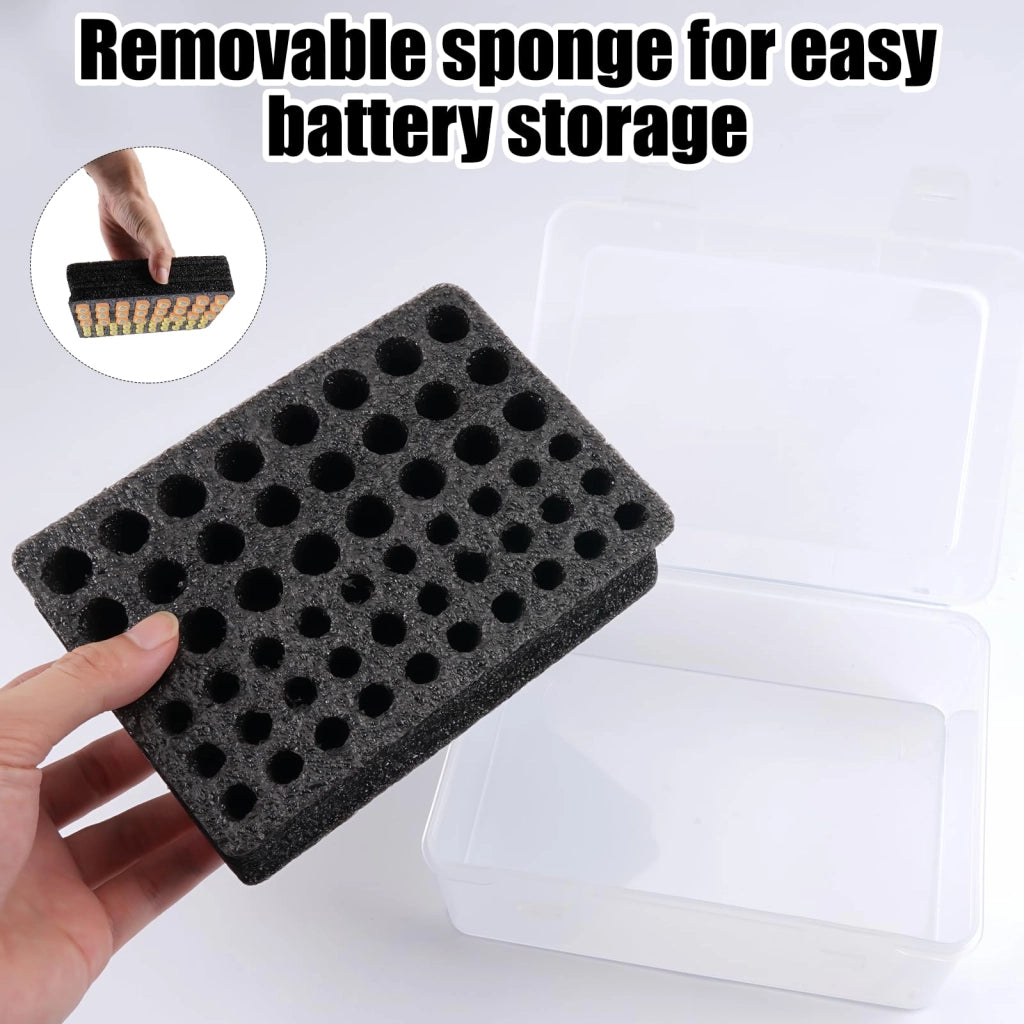 Contenitore in plastica per 54 batterie AA e AAA