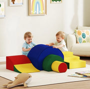 BLOCCHI Morbidi per arrampicata e gattonamento, 5 forme, 181x39x44 cm, blu e rosso