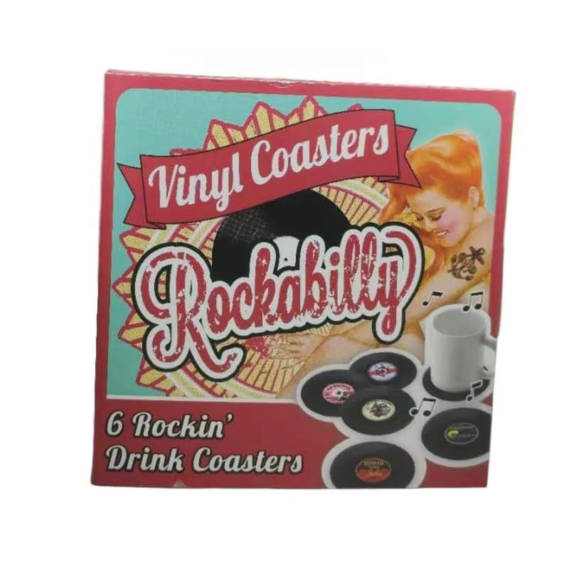 6 sottobicchieri antiscivolo, diametro 10,5 cm, per bevande