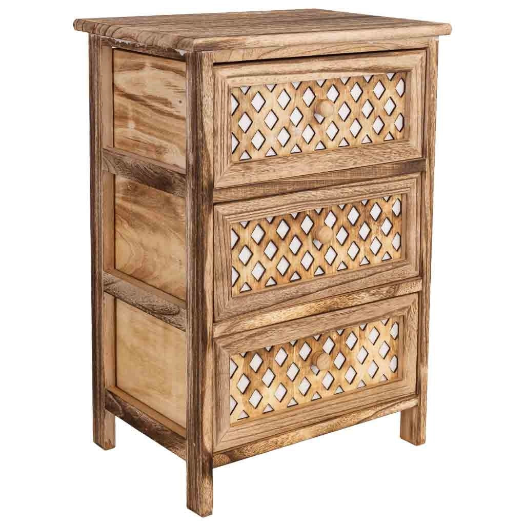 Cassettiera in legno marrone 40x29x58h cm