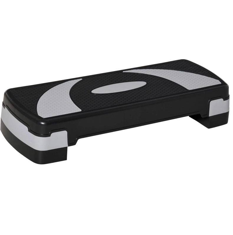 STEP AEROBICO regolabile in altezza in plastica nera