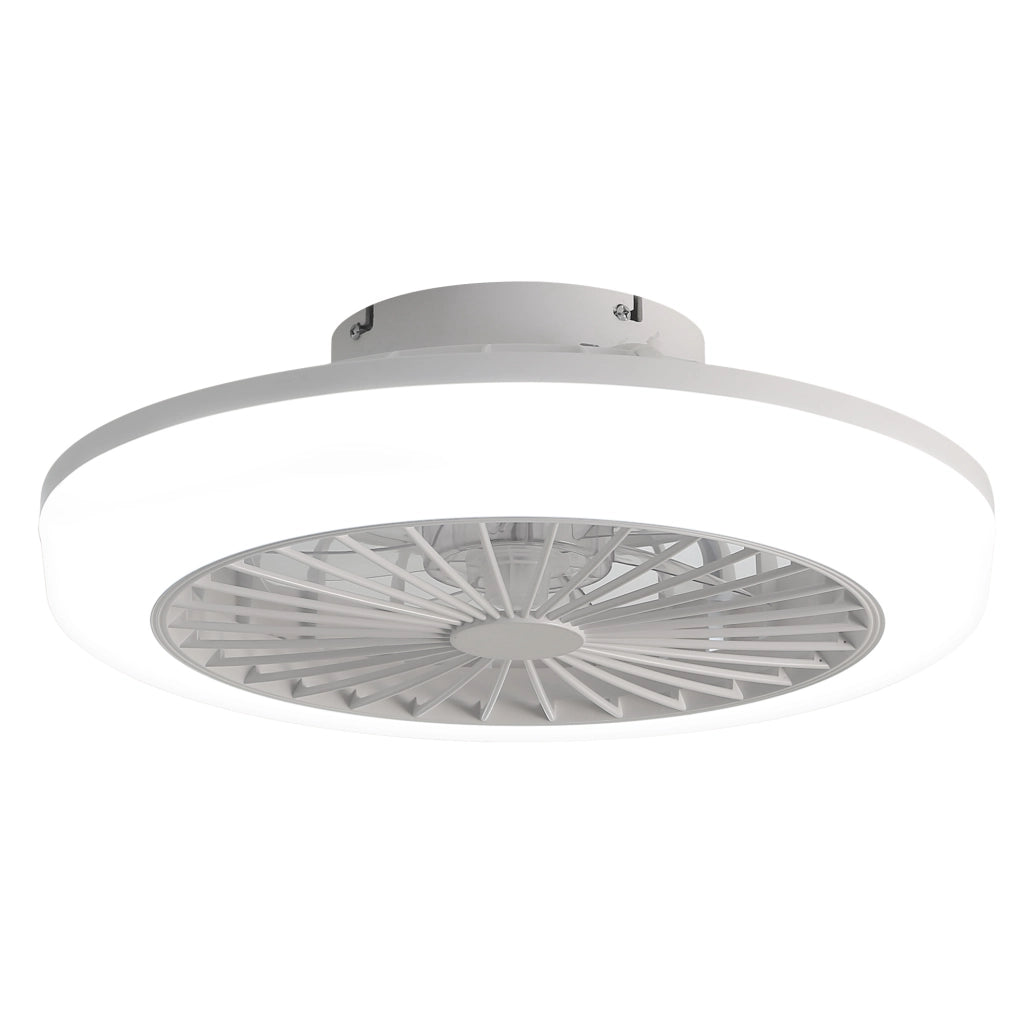 Ventilatore da soffitto con luce Ø 50 cm bianco, telecomando