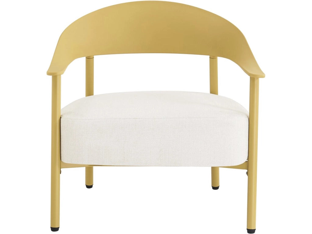 Set di 2 poltrone da giardino in plastica e metallo "Céora" - Giallo