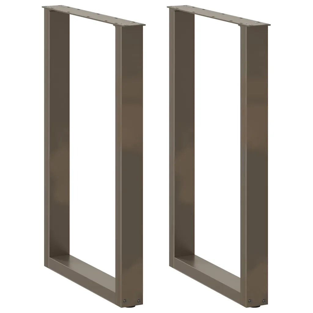 Gambe per tavolo da bar a forma di U 2 pz naturale 60x(90-91)cm 4013227