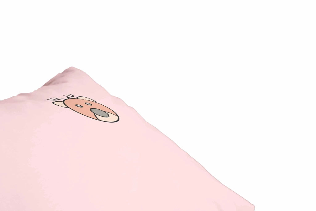 Custodia per cuscino, 50x35 cm, rosa chiaro, in poliestere, con cerniera