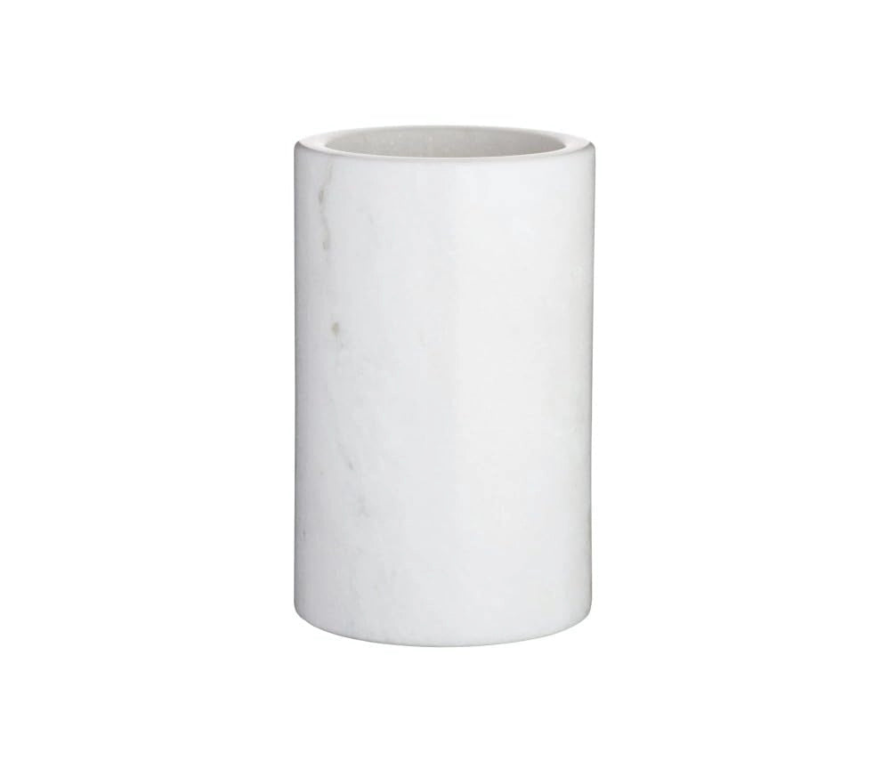 Secchiello per vino in marmo, 12 x 12 x 19 cm, bianco