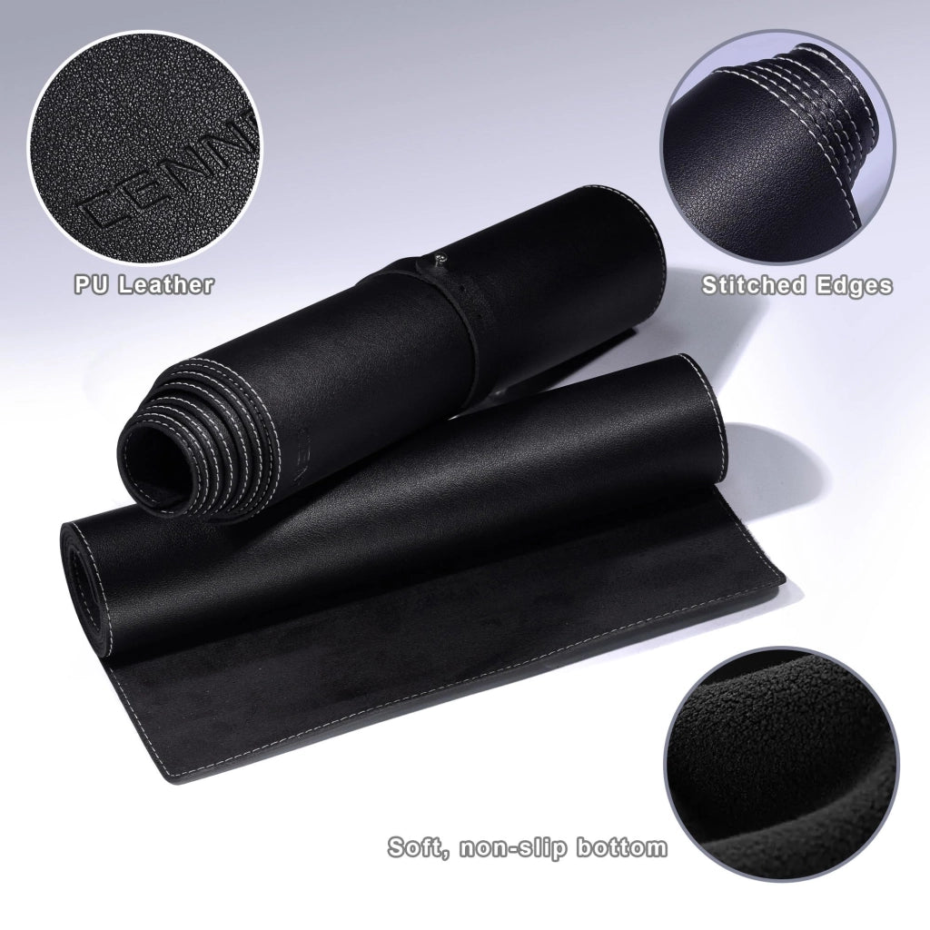 Copertura per consolle in ecopelle, dimensioni 180x30 cm, colore nero