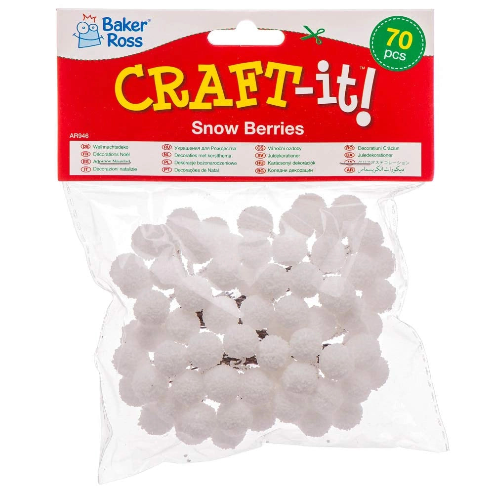 70 pezzi di bacche artificiali assortite, ideali per decorazioni natalizie