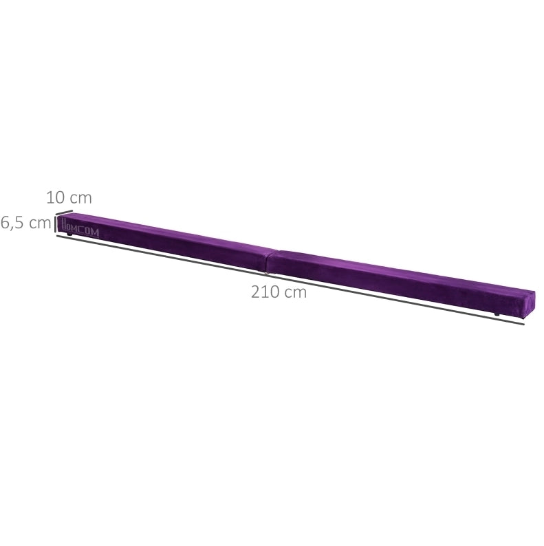 TRAVE di equilibrio pieghevole viola con rivestimento antiscivolo