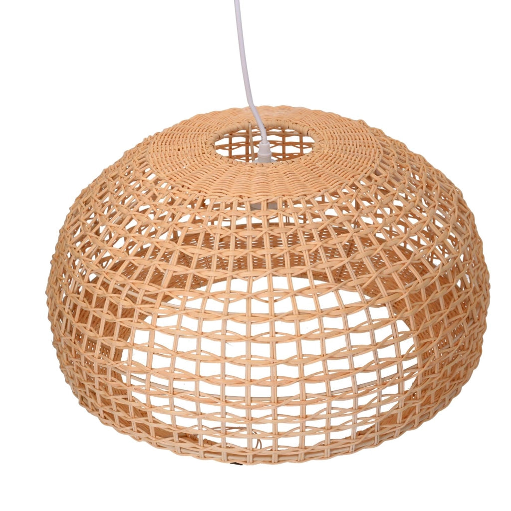 Lampadario rattan naturale con attaccocm ø50h30