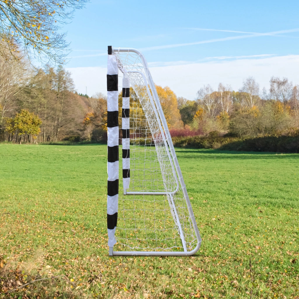 PORTA da calcio pieghevole 240x150x90 cm nera e bianca