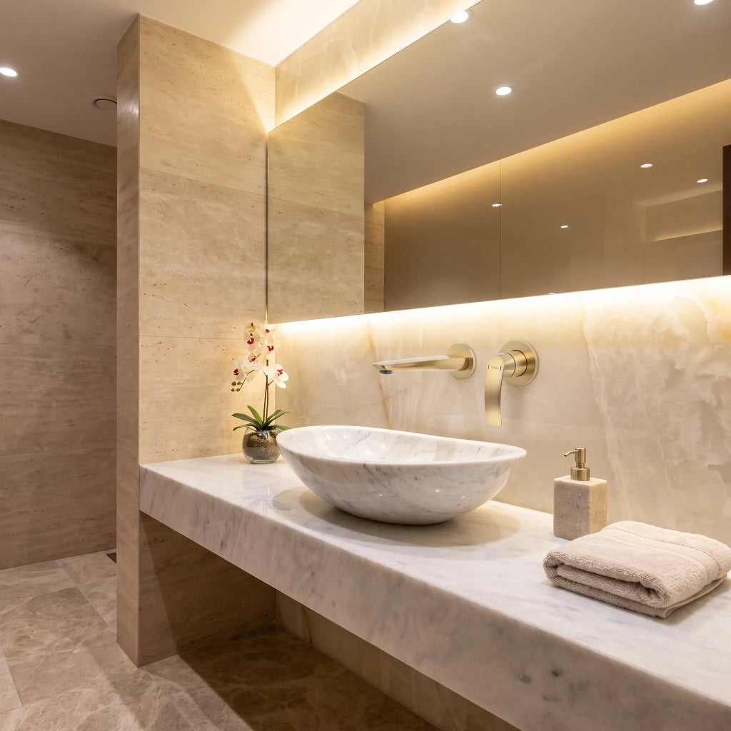 Miscelatore Lavabo Da Incasso Rea Como Brush Gold + Box