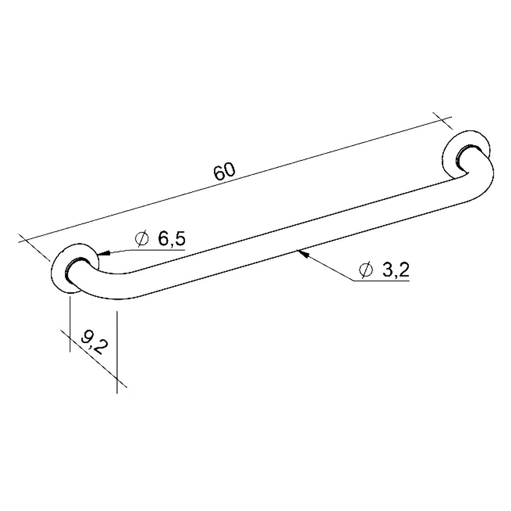 MANIGLIONE D'APPOGGIO PER BAGNI cm 60