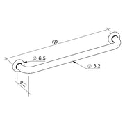 MANIGLIONE D'APPOGGIO PER BAGNI cm 60