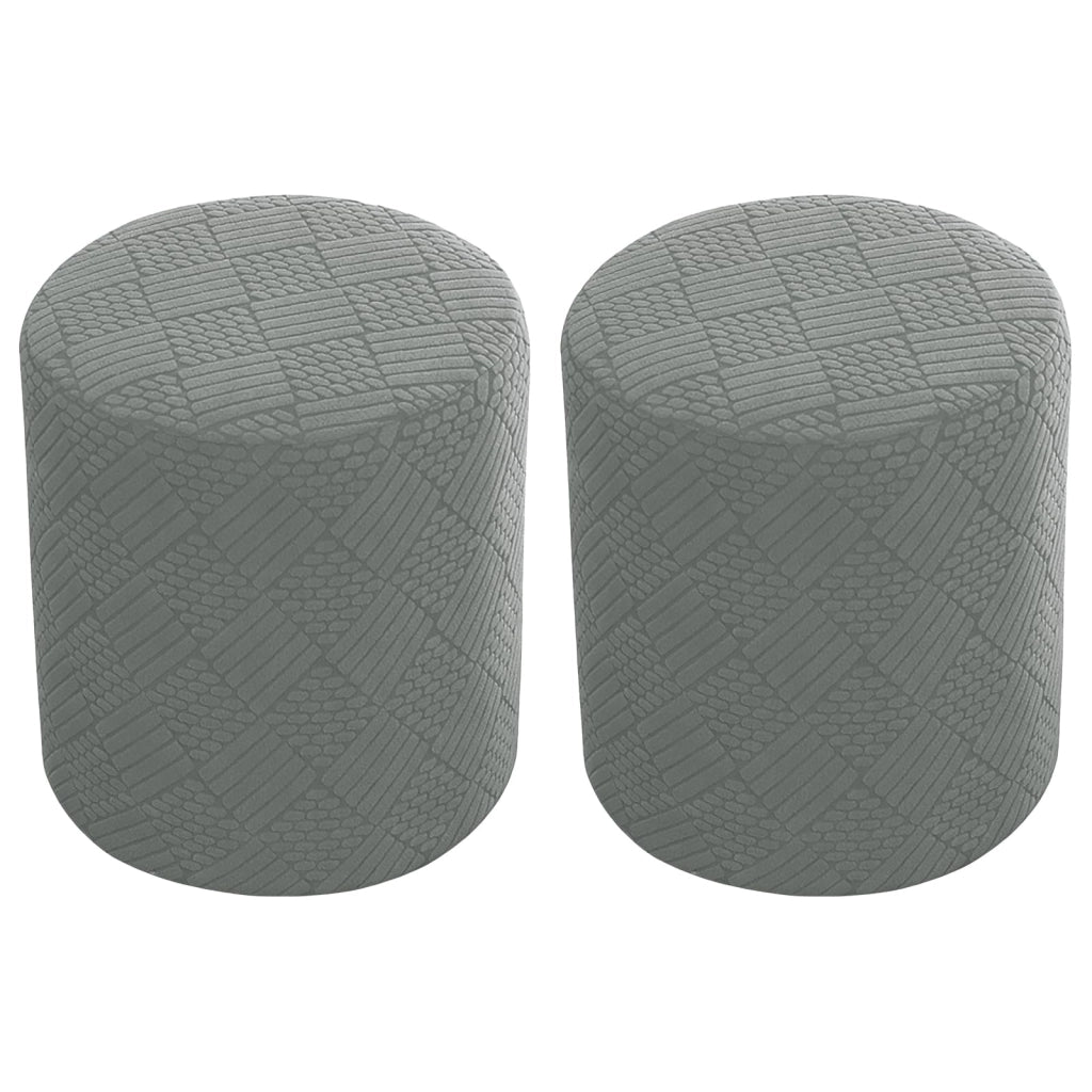 2 coprisacco imbottito rotondi, elasticizzati, diametro 25-33 cm, color grigio scuro
