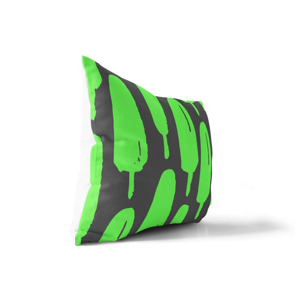 Cuscino decorativo, 45x60 cm, verde neon e effetto sfumato, ideale per divani e letti