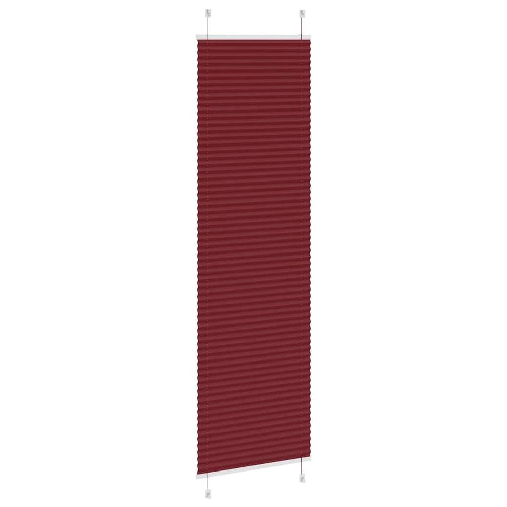 Tenda Plissettata Rosso Bordeaux 60x200 cm Larghezza Tessuto
