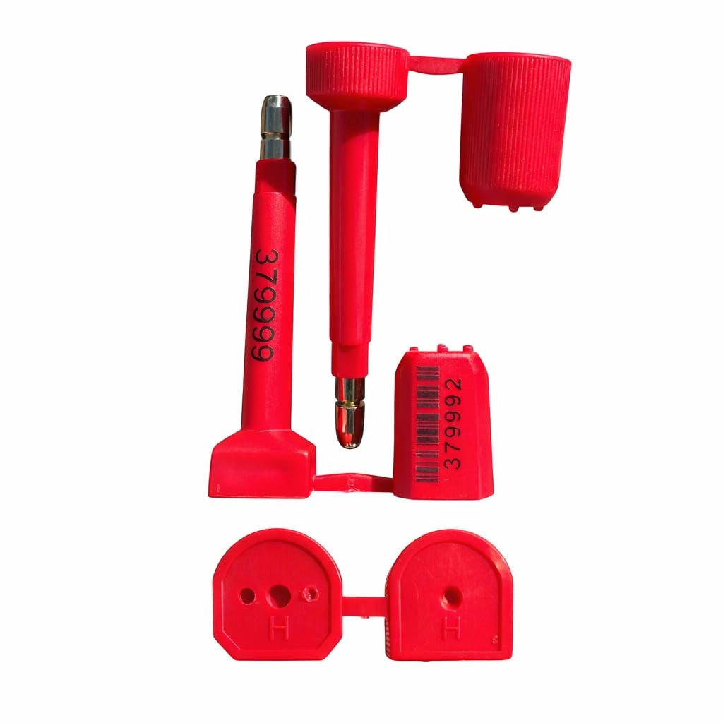 20 sigilli di sicurezza elevata per container, conformi alla norma ISO/PAS 17712:2013, colore rosso
