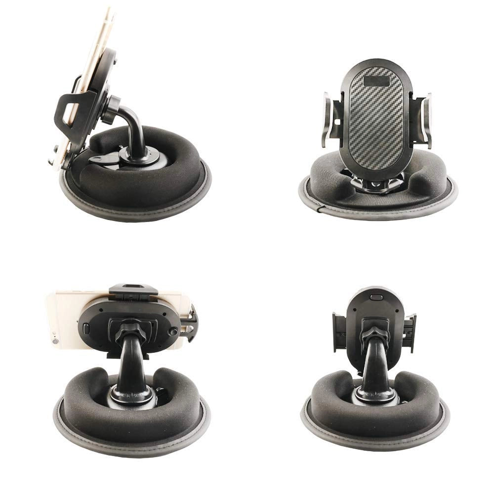 Supporto per telefono da auto 2-in-1: compatibile con cruscotto e bocchette dell'aria, rotazione a 360°