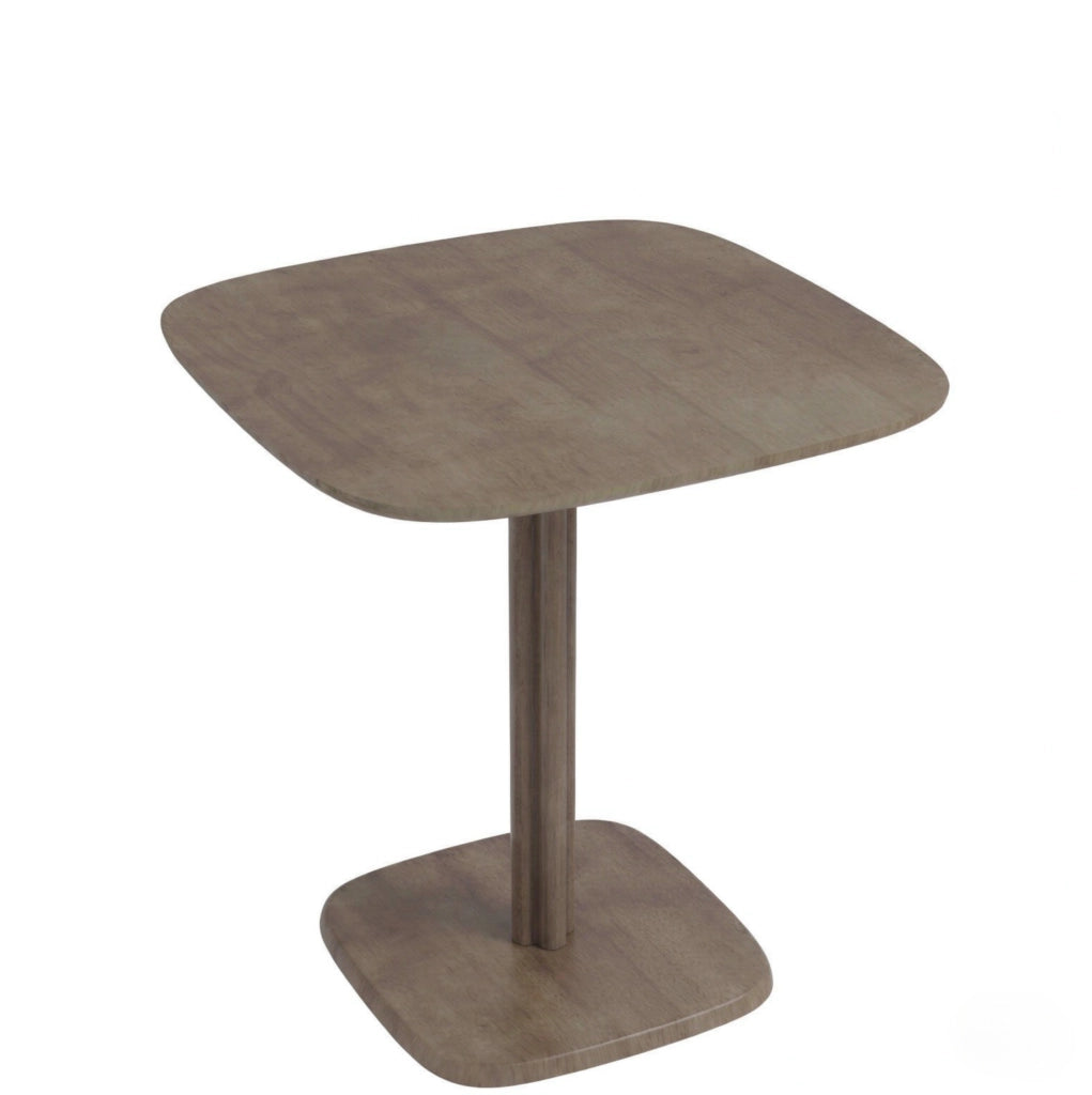 Tavolo da pranzo quadrato in legno di hevea marrone, 70 x 70 x 75 cm