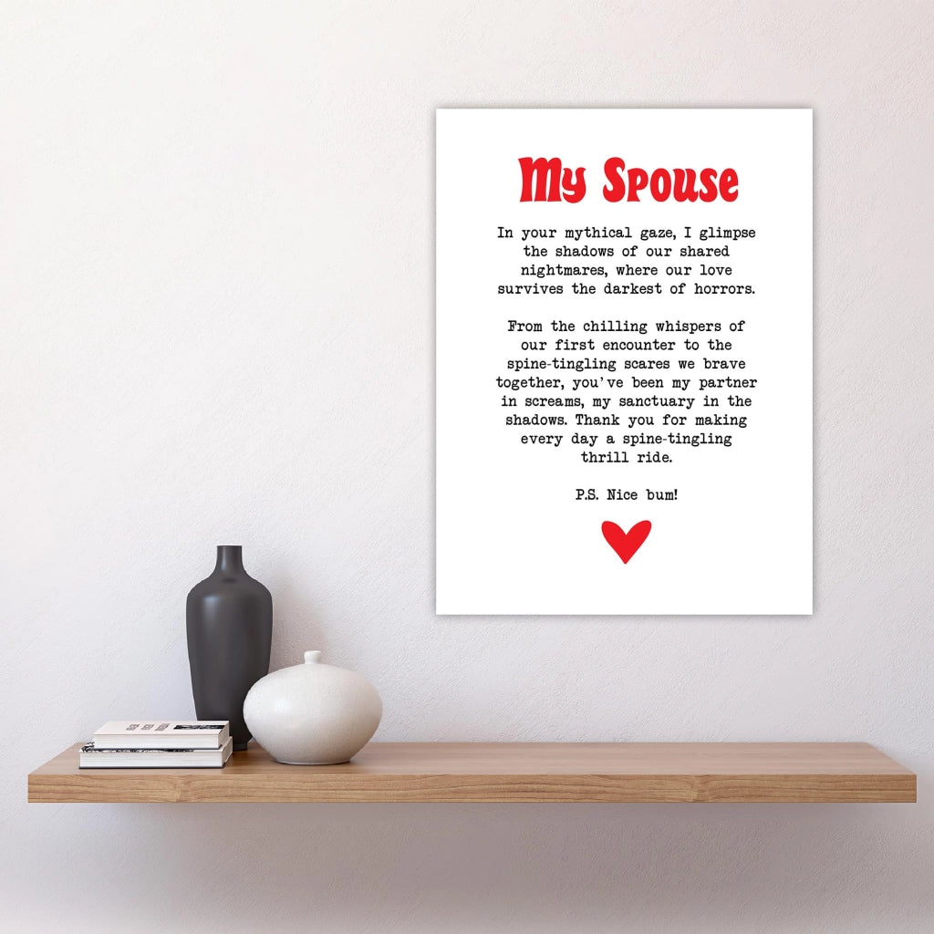 Poster artistici, stile romantico, 46 x 61 cm, con una poesia d'amore