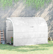 SERRA con 6 ripiani e finestra 300x150x213 cm in plastica bianca
